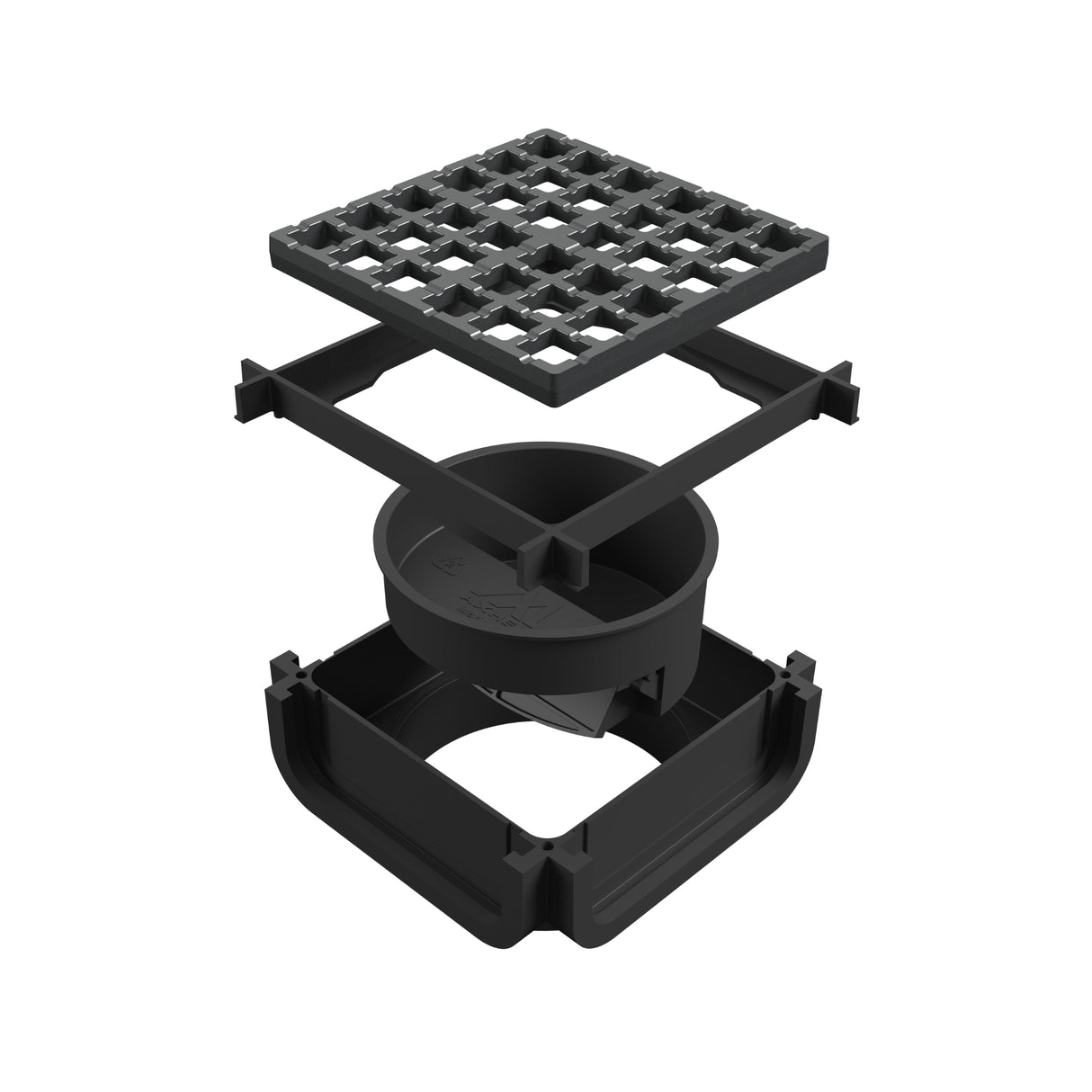 Kit Minicamin si Sifon GM Rain/ GM RainPro H30 cu Gratar din Fonta Ductila, Clasa de incarcare B125/C250 - Solutie de drenaj eficienta, rezistenta la coroziune, ideala pentru aplicatii cu trafic moderat si greu.