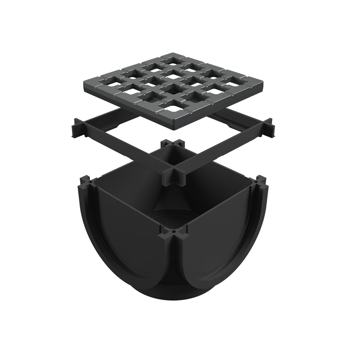 Kit Minicamin si Sifon GM Rain/ GM RainPro H70 cu Gratar din Fonta Ductila, Clasa de incarcare B125/C250 - Solutie de drenaj eficienta, rezistenta la coroziune, ideala pentru aplicatii cu trafic moderat si greu.