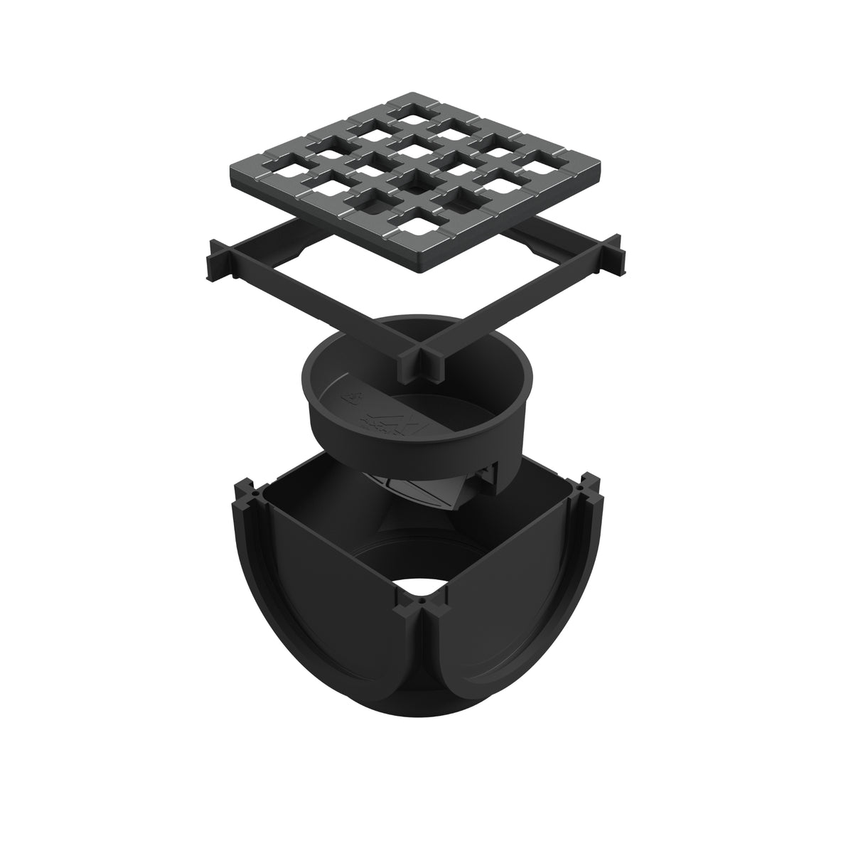 Kit Minicamin si Sifon GM Rain/ GM RainPro H70 cu Gratar din Fonta Ductila, Clasa de incarcare B125/C250 - Solutie de drenaj eficienta, rezistenta la coroziune, ideala pentru aplicatii cu trafic moderat si greu.