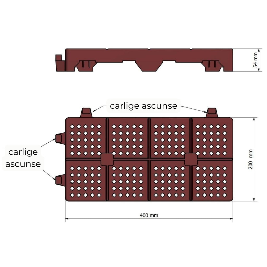 Pavaj exterior modular din plastic