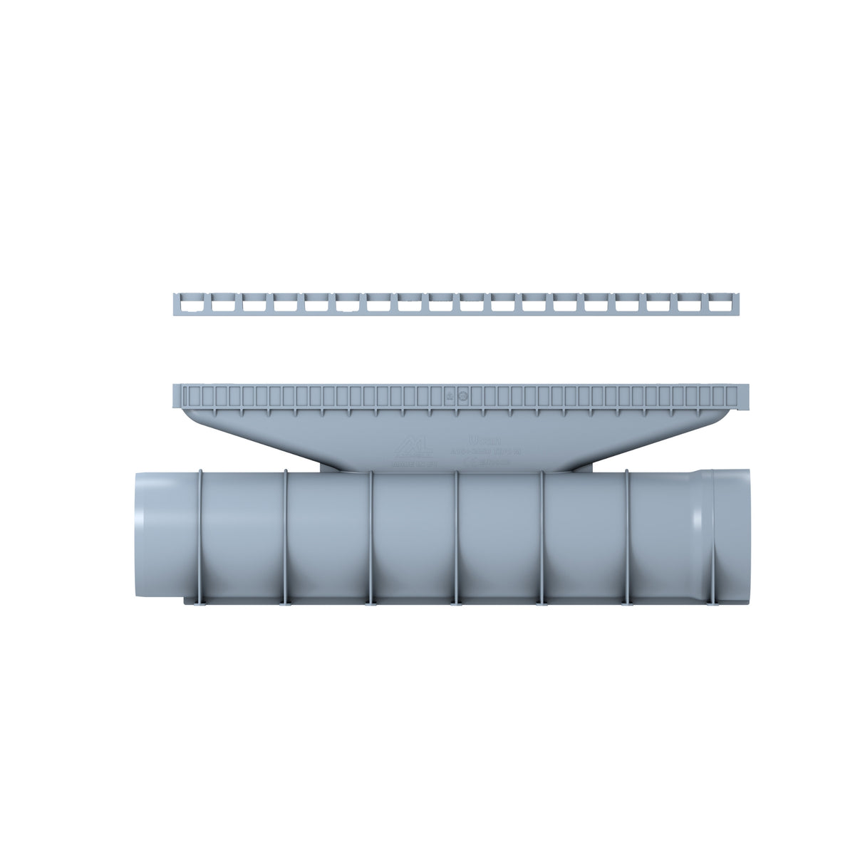 Rigola de drenaj GM One din polipropilena gri, dimensiuni 540x116x195mm, cu clasa de incarcare C250