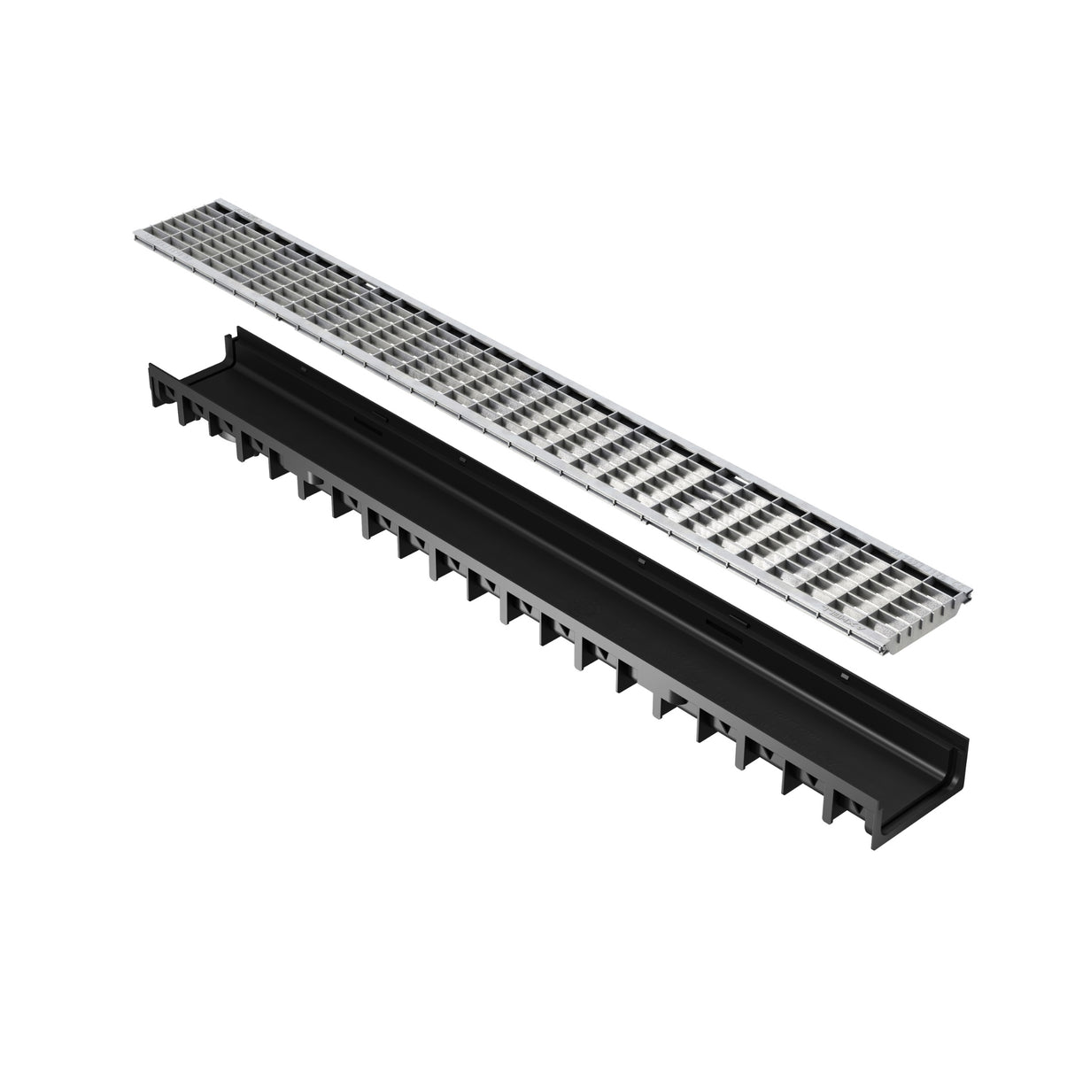 Rigola drenaj GM Rain H30 cu gratar din otel galvanizat, destinata utilizarii in exterior. Dimensiuni: 1000 mm lungime, 120 mm latime, 54.5 mm inaltime. Clasa de incarcare B125 potrivita pentru zone comerciale si industriale.