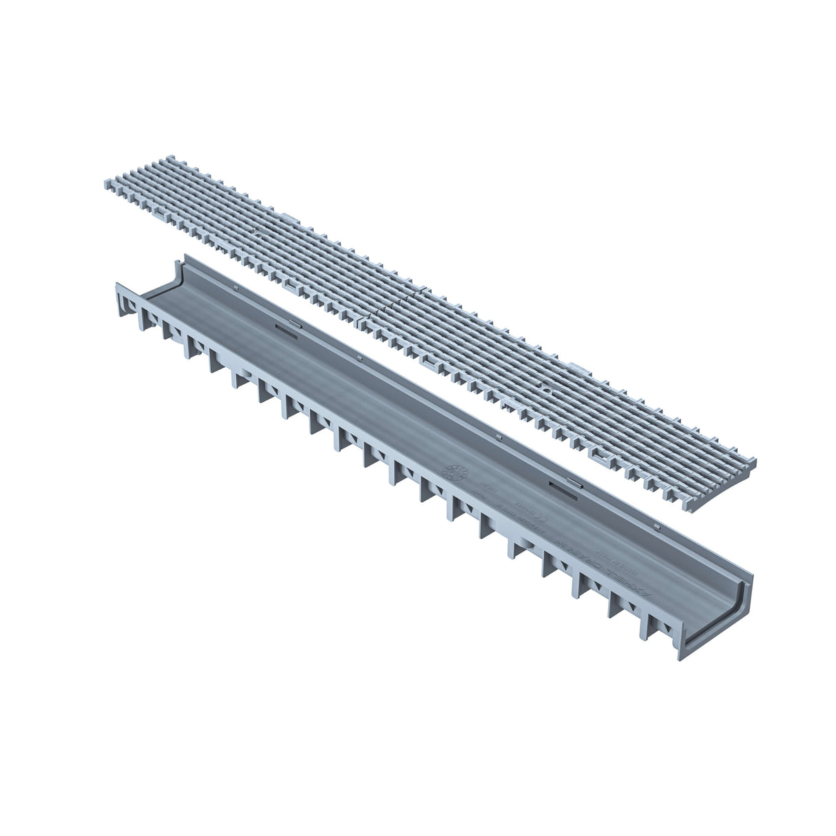 Rigola drenaj GM Rain H30 cu gratar din plastic gri, destinata utilizarii in exterior. Dimensiuni: 1000 mm lungime, 120 mm latime, 54.5 mm inaltime. Clasa de incarcare A15 potrivita pentru zone pietonale si rezidentiale.