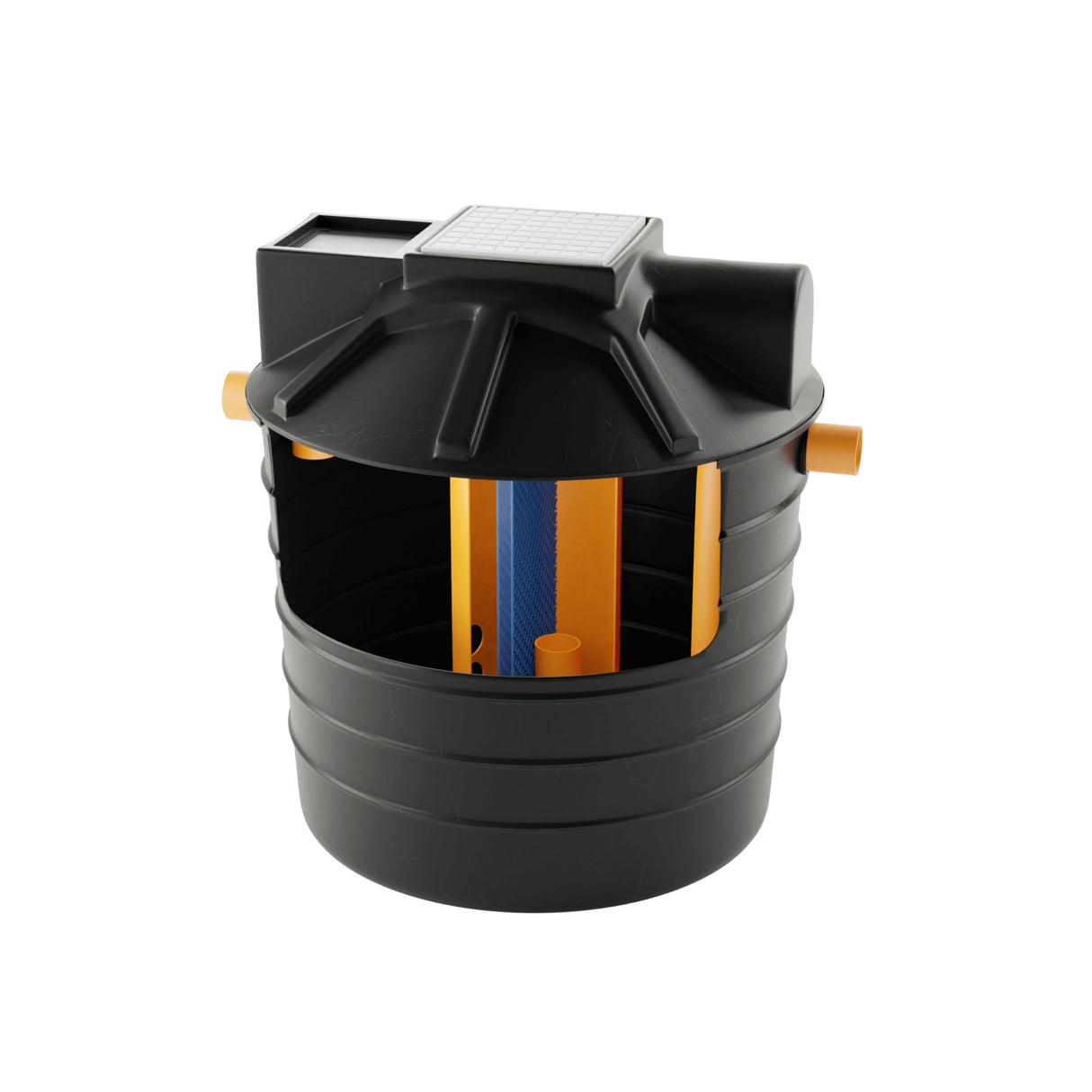 Separator de Hidrocarburi, DEC 800 FST, cu capacitatea de 1100 Litri, dimensiuni 1230x1320mm si debit de 3 litri/secunda