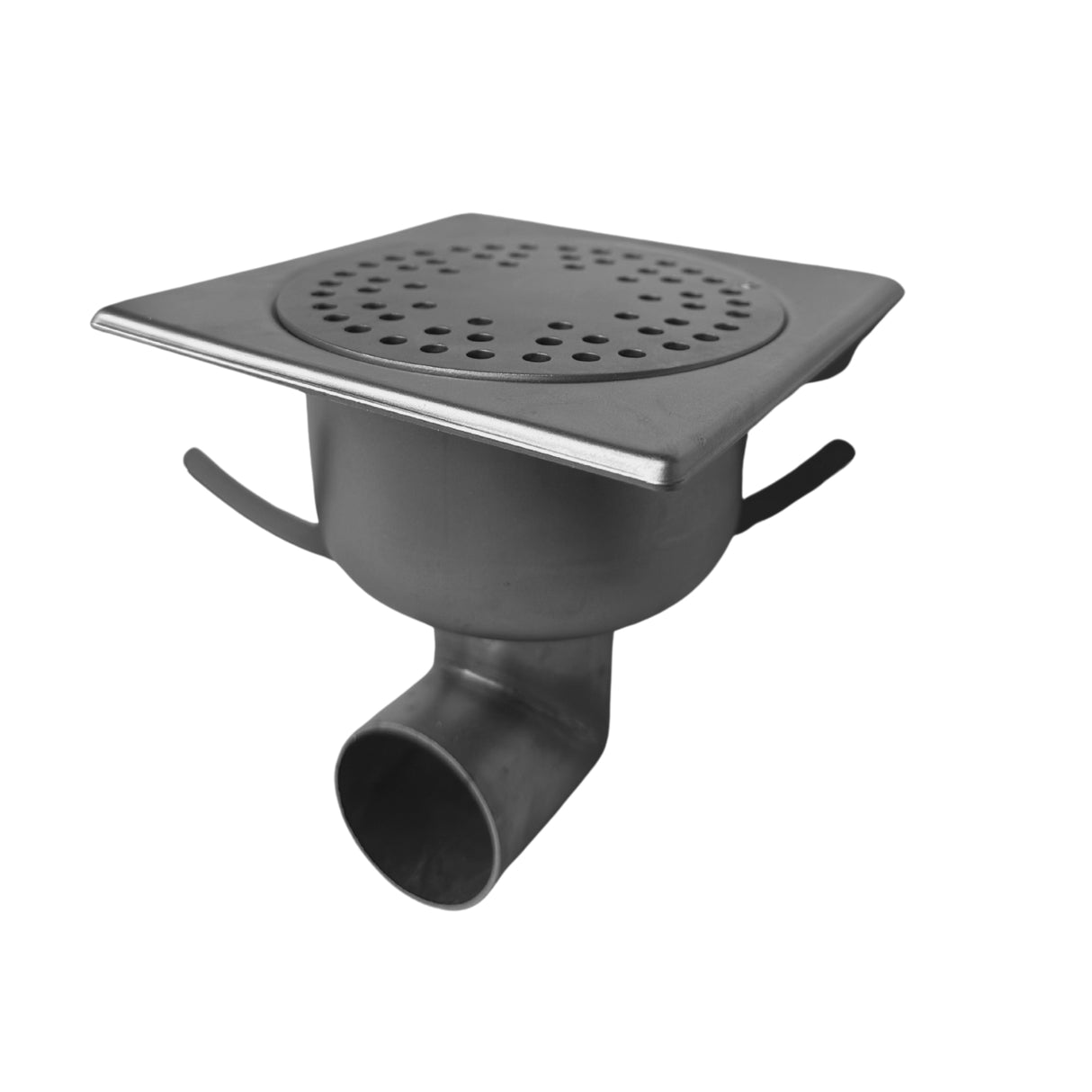 Sifon Asvox din oțel inoxidabil, pietonal, orizontal, cu următoarele dimensiuni, lungime de 150 mm, lățime de 150 mm și înălțime de 145 mm. Soluția ideală pentru gestionarea eficientă a apei.