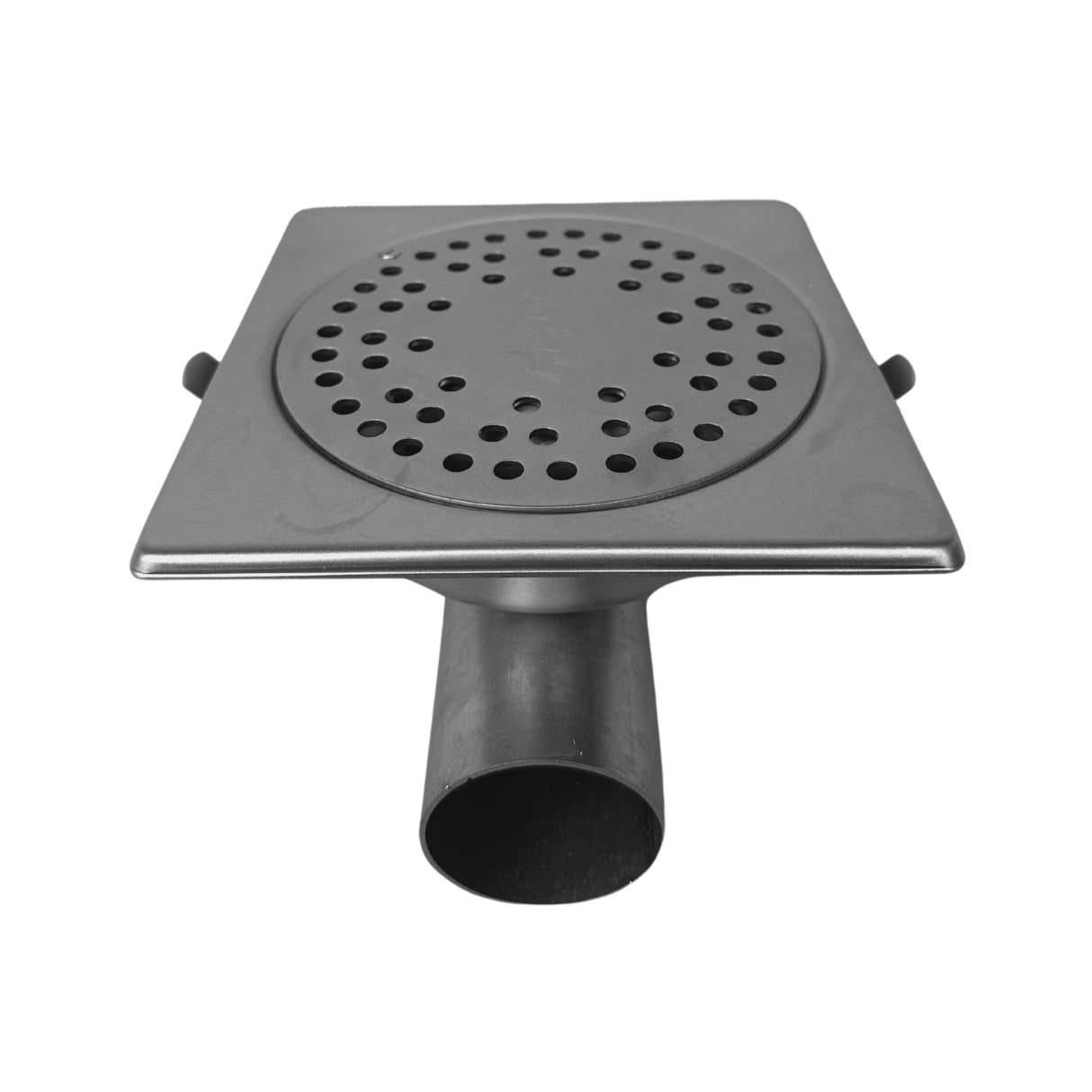 Sifon Asvox din oțel inoxidabil, pietonal, orizontal, cu următoarele dimensiuni, lungime de 150 mm, lățime de 150 mm și înălțime de 95 mm. Soluția ideală pentru gestionarea eficientă a apei.