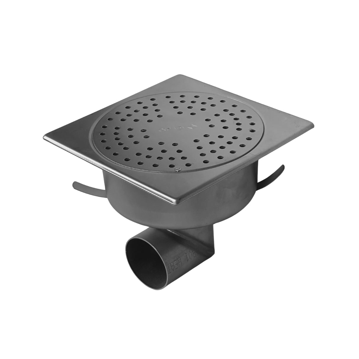 Sifon Asvox din oțel inoxidabil, pietonal, orizontal, cu următoarele dimensiuni, lungime de 200 mm, lățime de 200 mm și înălțime de 155 mm. Soluția ideală pentru gestionarea eficientă a apei.