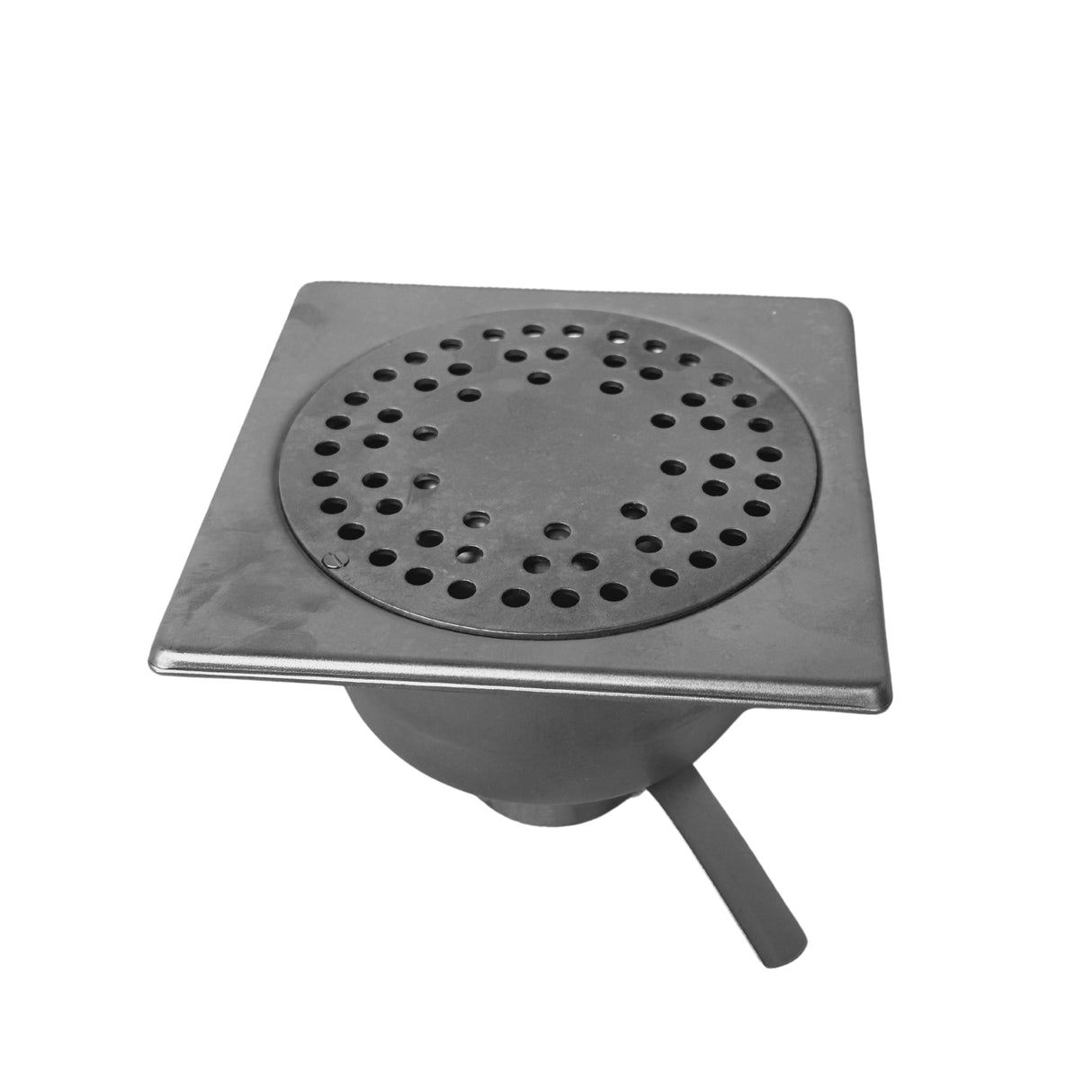 Sifon Asvox din oțel inoxidabil, pietonal, vertical, cu următoarele dimensiuni, lungime de 150 mm, lățime de 150 mm și înălțime de 110 mm. Soluția ideală pentru gestionarea eficientă a apei.