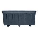 Ghiveci CATANIA din LLDPE gri, dimensiuni 105x50x50 cm, ideal pentru plantarea florilor si plantelor decorative in exterior, rezistent si usor de intretinut.