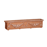 Ghiveci LORETO din LLDPE de culoare maro, cu lungimea de 80 cm, latimea de 16 cm si inaltimea de 15 cm