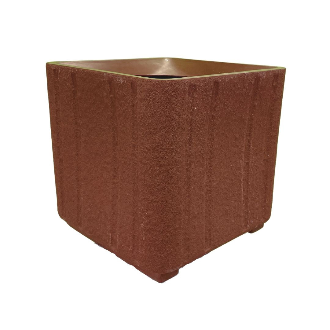 Ghiveci PALERMO din LLDPE de culoare maro, cu lungimea de 60 cm, latimea de 60 cm si inaltimea de 60 cm