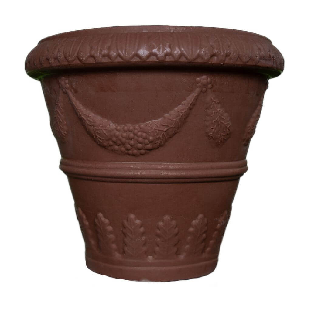 Ghiveci RIMINI din LLDPE de culoare maro, cu diametru de 45 cm si inaltimea de 50 cm