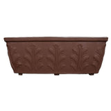 Ghiveci SIENA din LLDPE de culoare maro, cu dimensiunile de 51x21xH20 cm, perfect pentru decorarea spatiilor exterioare