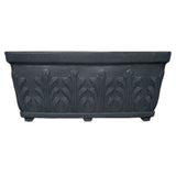 Ghiveci VENETIA din LLDPE, de culoare gri, pentru exterior, dimensiuni 60x30xH27, ideal pentru plante si aranjamente florale