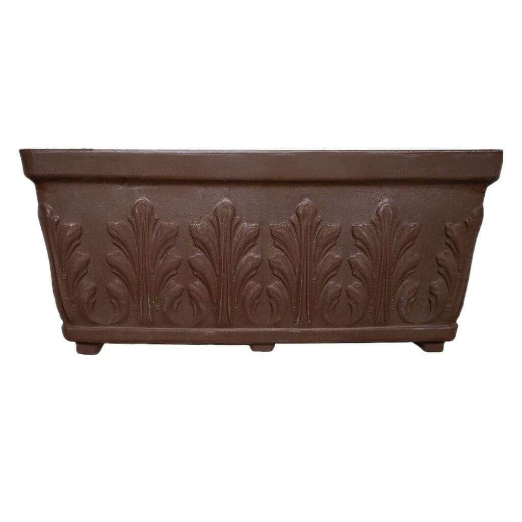 Ghiveci VENETIA, din LLDPE, de culoare maro, dimensiuni 60x30xH27, ideal pentru plante si aranjamente florale