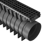 Rigolă Gimani Construct Go cu Grătar din Fontă, 1000x160x245mm, B125, Sistem Fixare