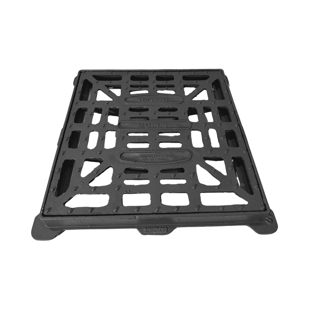 Grătarul cu ramă din fontă nodulară GSJ 500 este soluția perfectă gestionarea drenajului și asigură siguranță în utilizare. Dimensiuni exterioare de 500x500 mm, lungime interioară de 390 mm și  înălțimea cadrului de 45 mm.
