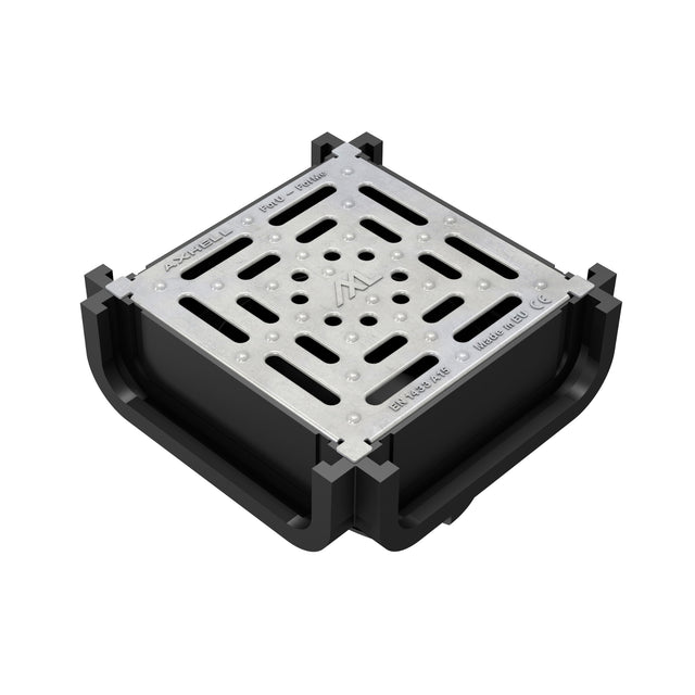 Kit Minicamin si Sifon ForU H30 cu Gratar din Otel Zincat, Clasa de incarcare A15 - Solutie de drenaj eficienta, rezistenta la coroziune, ideala pentru aplicatii rezidentiale.
