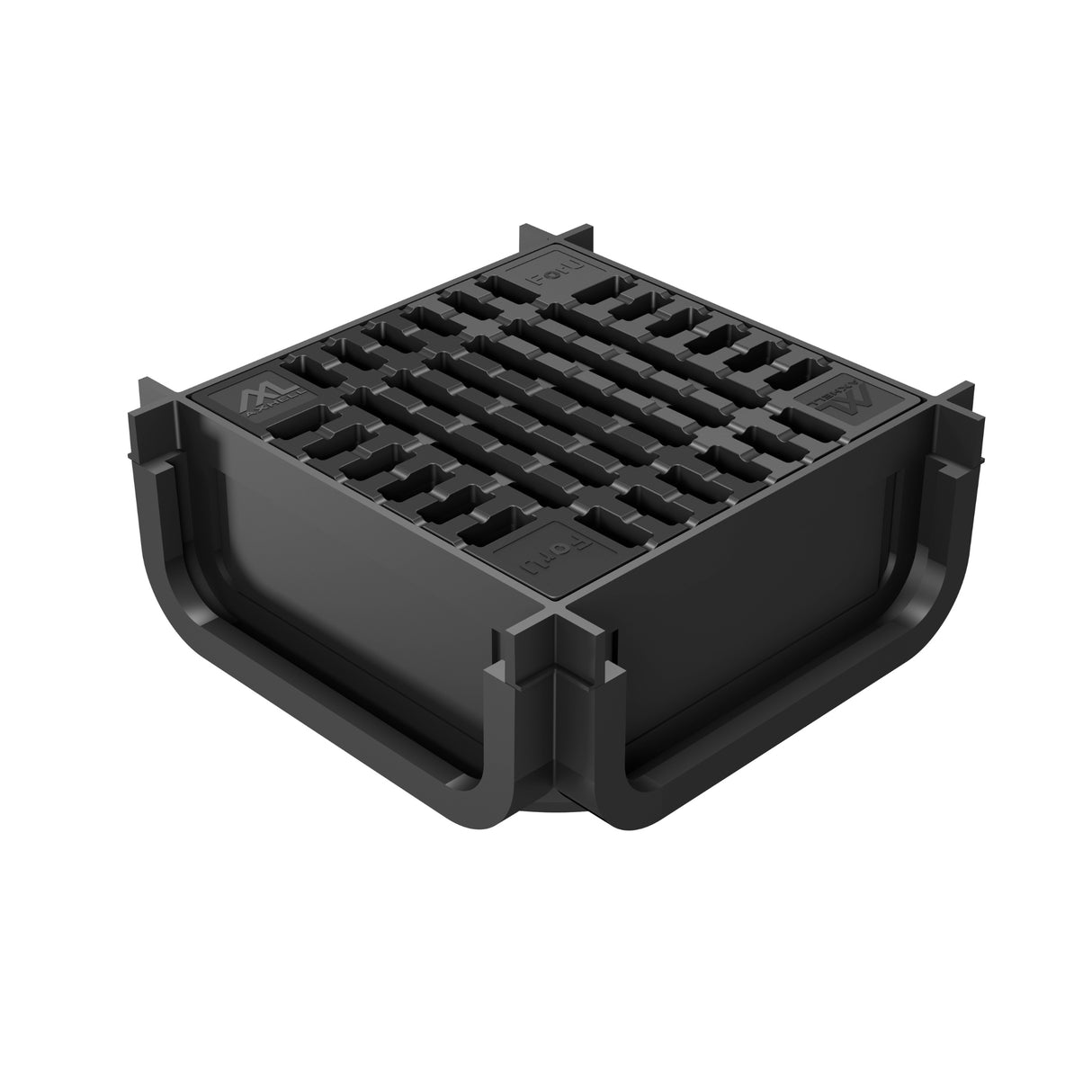 Kit Minicamin si Sifon GM Rain H30 cu Gratar din Plastic Negru, Clasa de incarcare A15 - Solutie de drenaj eficienta, rezistenta la coroziune, ideala pentru aplicatii rezidentiale