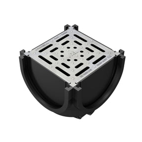 Kit Minicamin si Sifon GM Rain H70 cu Gratar din Otel Zincat, Clasa de incarcare A15 - Solutie de drenaj eficienta, rezistenta la coroziune, ideala pentru aplicatii pietonale.