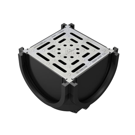 Kit Minicamin si Sifon GM Rain H70 cu Gratar din Otel Zincat, Clasa de incarcare A15 - Solutie de drenaj eficienta, rezistenta la coroziune, ideala pentru aplicatii pietonale.