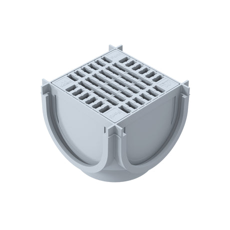 Kit Minicamin si Sifon GM Rain H70 cu Gratar din Plastic Gri, Clasa de incarcare A15 - Solutie de drenaj eficienta, rezistenta la coroziune, ideala pentru aplicatii rezidentiale.