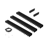 3 bucati rigola drenaj GM Rain H30 cu gratar din fonta ductila cu 2 capete de inchidere si racord de evacuare cu suruburi, destinata utilizarii in exterior. Dimensiuni: 1000 mm lungime, 120 mm latime, 54.5 mm inaltime. Clasa de incarcare B125 potrivita pentru zone comerciale si industriale.