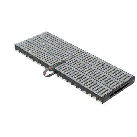 3 bucati rigola drenaj GM Rain H30 cu gratar din otel zincat, destinata utilizarii in exterior. Dimensiuni: 1000 mm lungime, 120 mm latime, 54.5 mm inaltime. Clasa de incarcare A15 potrivita pentru zone pietonale si rezidentiale.