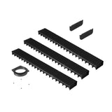 3 bucati rigola drenaj GM Rain H30 cu gratar din plastic negru cu 2 capete incluse si un racord de evacuare cu suruburi, destinata utilizarii in exterior. Dimensiuni: 1000 mm lungime, 120 mm latime, 54.5 mm inaltime. Clasa de incarcare A15 potrivita pentru zone pietonale si rezidentiale.