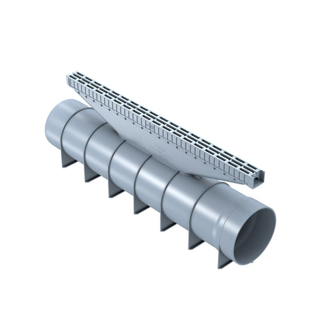 Rigola de drenaj GM One din polipropilena gri, dimensiuni 540x116x195mm, cu clasa de incarcare C250.

