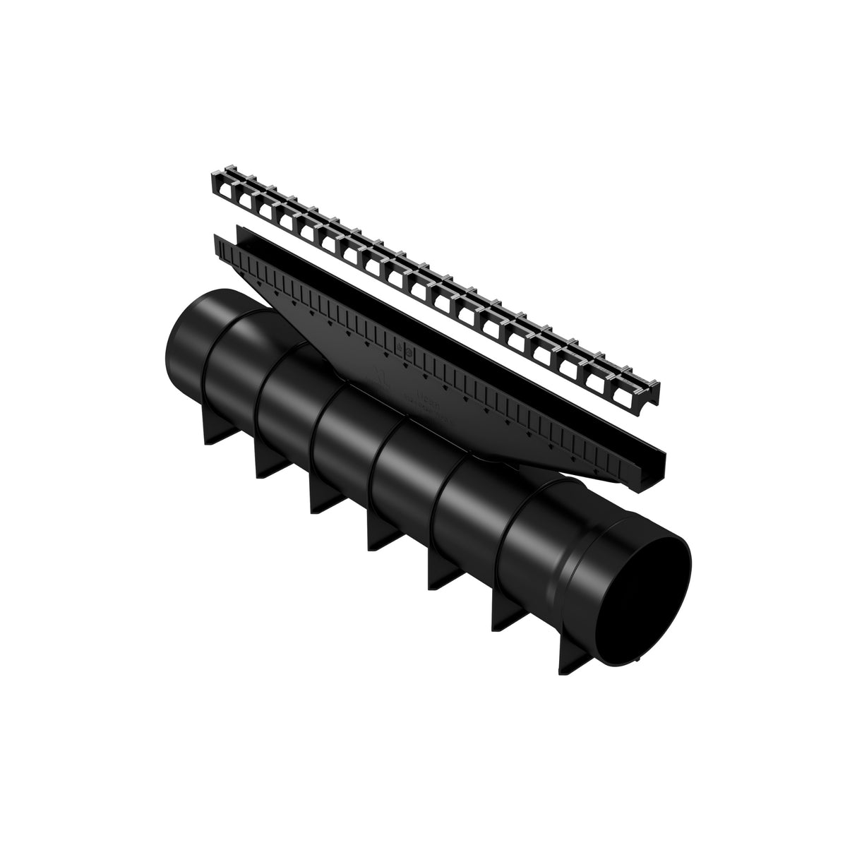 Rigola de drenaj GM One din polipropilena neagra, dimensiuni 540x116x195mm, cu clasa de incarcare C250

