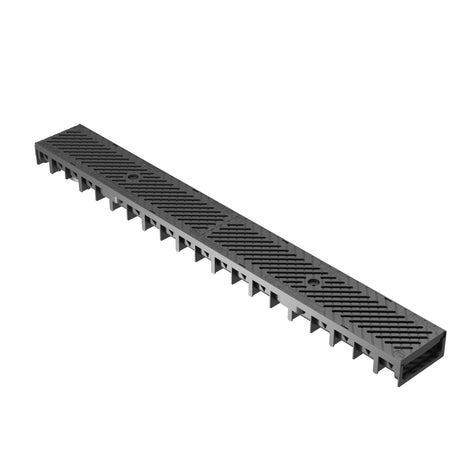 Rigola drenaj GM Rain H30 cu gratar din PA, destinata utilizarii in exterior. Dimensiuni: 1000 mm lungime, 120 mm latime, 54.5 mm inaltime. Clasa de incarcare B125 potrivita pentru zone comerciale si industriale.