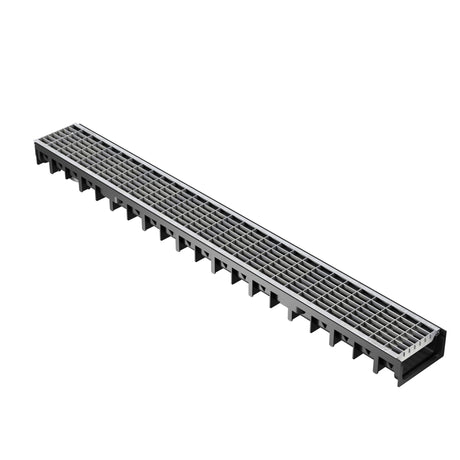 Rigola drenaj GM Rain H30 cu gratar din otel galvanizat, destinata utilizarii in exterior. Dimensiuni: 1000 mm lungime, 120 mm latime, 54.5 mm inaltime. Clasa de incarcare B125 potrivita pentru zone comerciale si industriale.