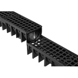 Doua rigole GM Rain H70 cu gratar din fonta ductila, care se conecteaza, destinate utilizarii in exterior. Clasa de incarcare B125 potrivita pentru zone comerciale si industriale.