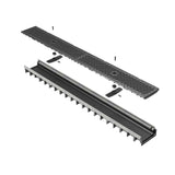 Rigola drenaj GM RainPro H30 cu gratar din PA, destinata utilizarii in exterior. Dimensiuni: 1000 mm lungime, 120 mm latime, 56 mm inaltime. Clasa de incarcare C250 potrivita pentru zone cu trafic intens, precum parcari si drumuri.
