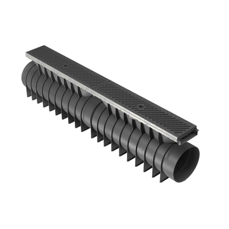 Rigolă Gimani Construct Max cu Grătar Compozit PA, 1000x160x245mm, C250, Margine Otel Zincat, Sistem fixare