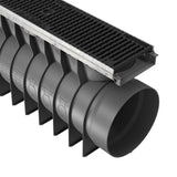 Rigolă Gimani Construct Max cu Grătar Fonta F6, 1000x160x245mm, C250, Margine Otel Zincat, Sistem fixare