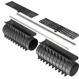 Rigolă Gimani Construct Max cu Grătar Fonta, 1000x160x245mm, C250, Margine Otel Zincat, Sistem fixare